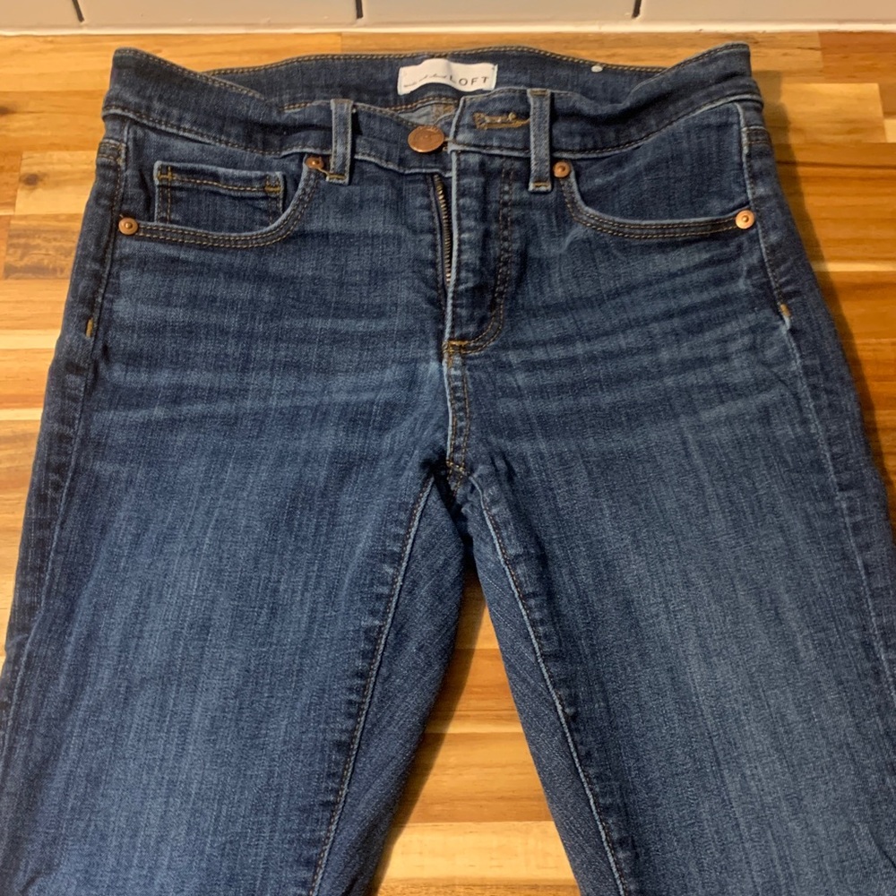 LOFT Dark Blue Skinny Jeans